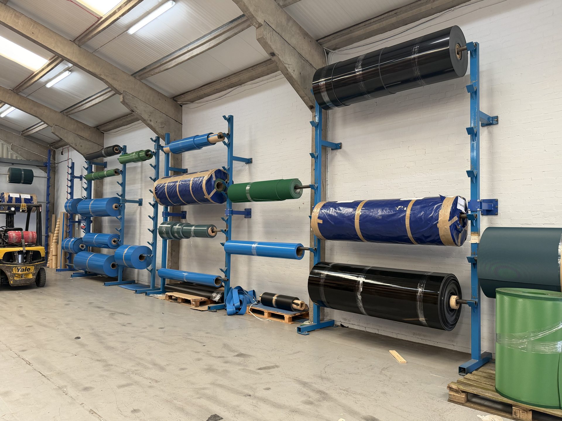 PVC and PU conveyor belt stock in various grades and widths at WS Belting